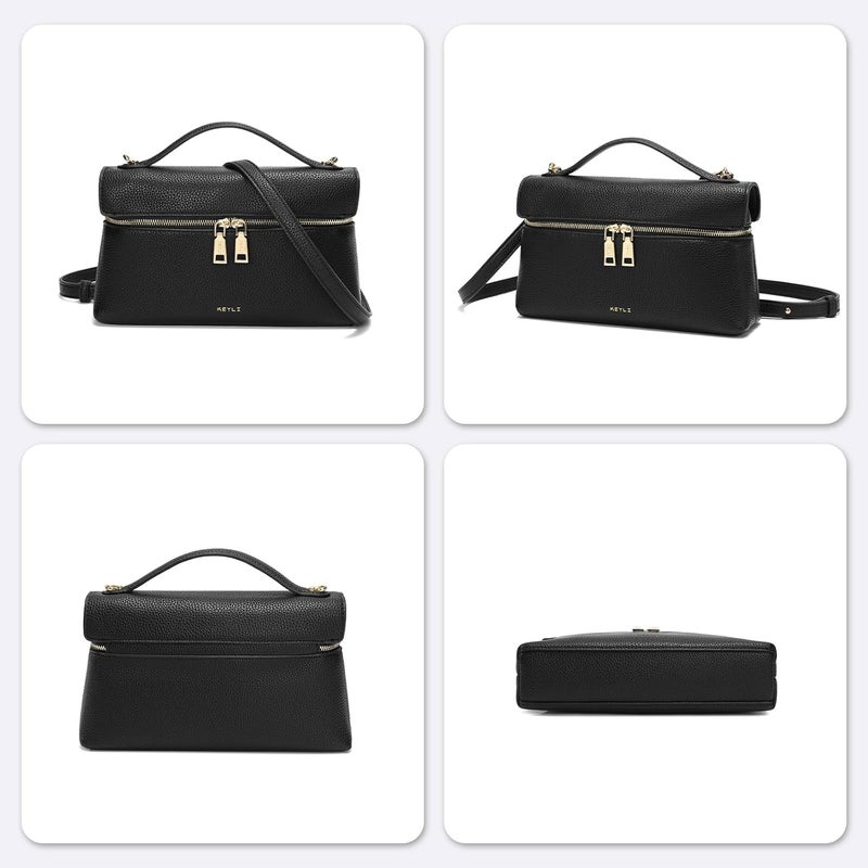 Keyli Women's Top Handle Bag Leather Small Handbags Trendy Designer Crossbody Shoulder Bag for Women Cute Quiet Purses - Image 5